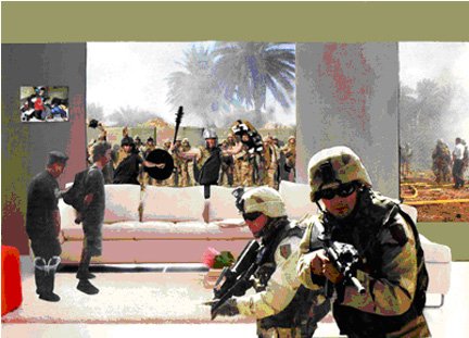 Gladiators από τη σειρά Bringing the War Home: House Beautiful - New Series, c. 2004–2008, © Martha Rosler.
