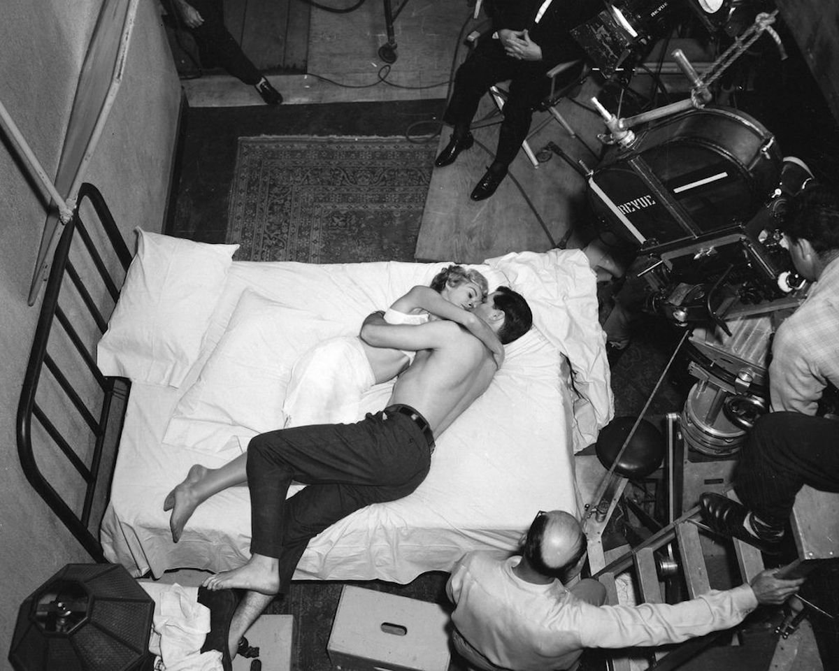 Janet Leigh και John Gavin σε σκηνή από τα γυρίσματα